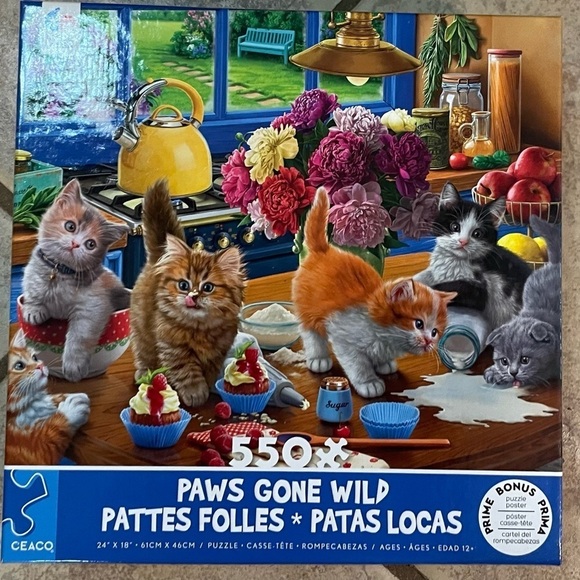 3  550 PIECE CAT PUZZLES BY CEACO - Picture 4 of 4